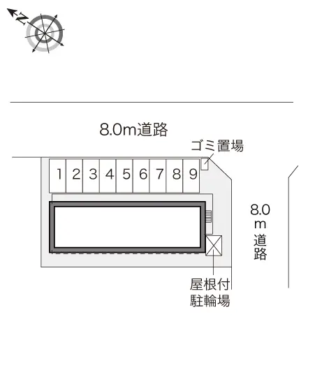 ★手数料０円★江別市野幌若葉町　月極駐車場（LP）